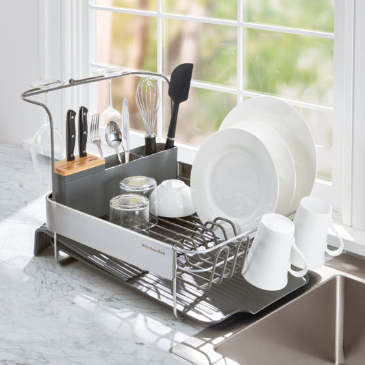 Kệ úp chén thông minh KitchenAid (Điều chỉnh mở rộng, Màu Xám Than)