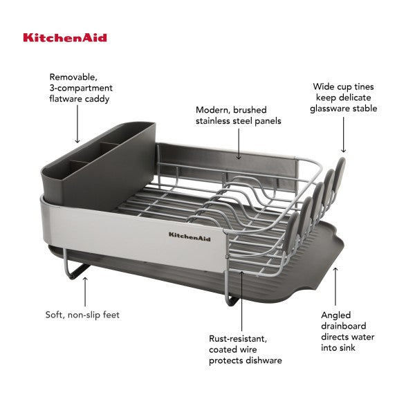 Kệ úp chén nhỏ gọn KitchenAid (Màu Xám Than)