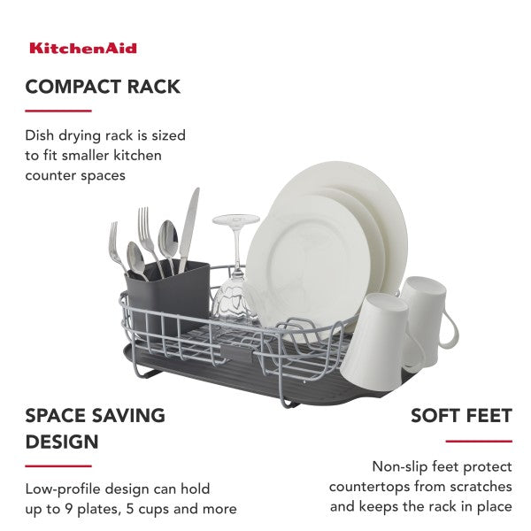 Kệ úp chén mỏng gọn KitchenAid (Màu Xám)