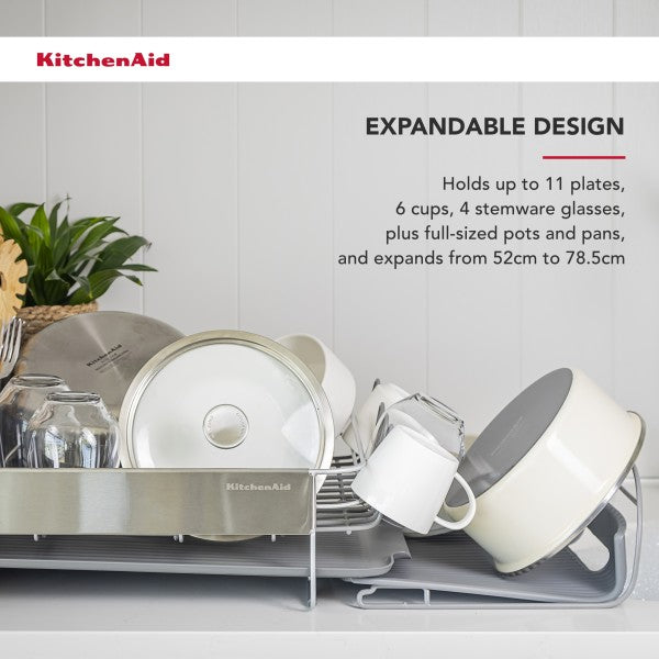 Kệ úp chén thông minh KitchenAid (Điều chỉnh mở rộng, Màu Xám Than)