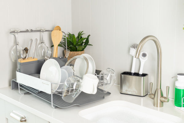 Kệ úp chén thông minh KitchenAid (Điều chỉnh mở rộng, Màu Xám Than)