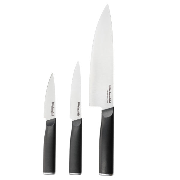 Bộ Dao Bếp 3 Món KitchenAid Classic (Kèm Vỏ Bọc, Màu Đen Onyx)