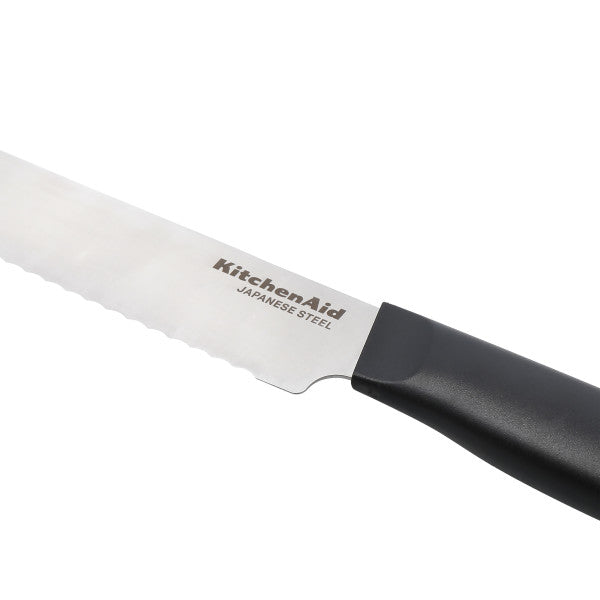 Bộ Dao 6 Món KitchenAid Classic (Thép Nhật, Khối Gỗ Đen)