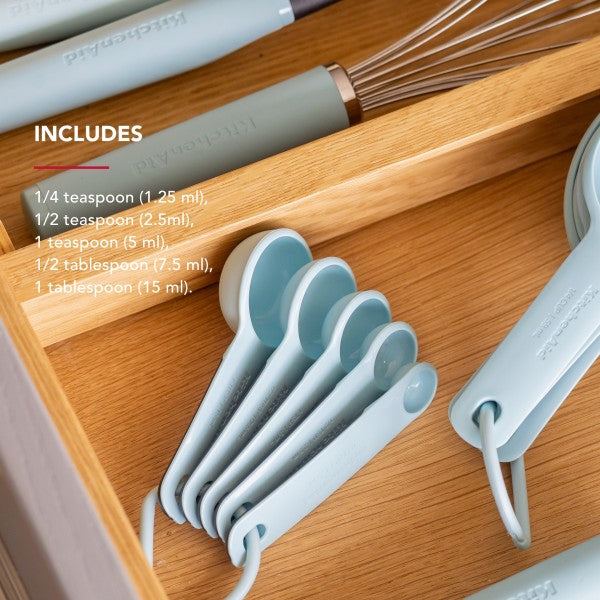 Bộ Muỗng Đong 5 Món KitchenAid (Màu Xanh Bạc Hà)