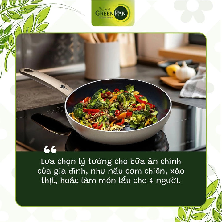 Chảo Xào Chống Dính GreenPan Cambridge Bronze 24cm