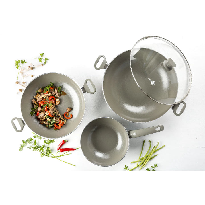 Chảo Xào Chống Dính GreenPan Cambridge 20cm (Wok Nhỏ, Bếp từ)