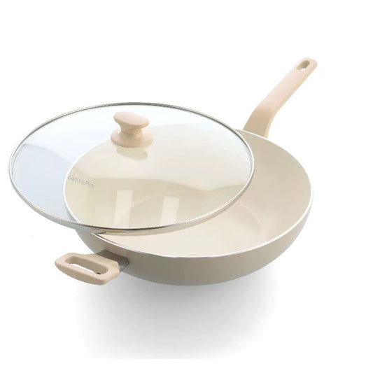 Chảo chống dính GreenPan Essence 32cm lòng sâu có nắp