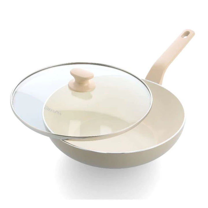 Chảo chống dính GreenPan Essence 28cm lòng sâu có nắp