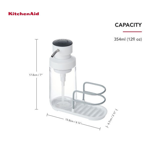 Bình đựng nước rửa chén kèm khay 2-trong-1 KitchenAid (Màu Trắng)