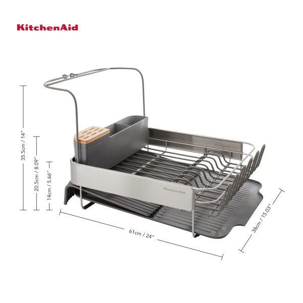 Kệ úp chén thông minh KitchenAid (Điều chỉnh mở rộng, Màu Xám Than)